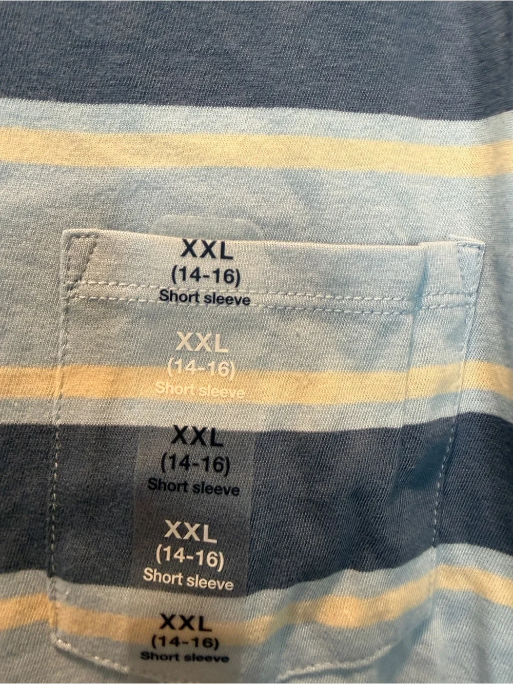 GAP Boy’s Blue Striped Pocket Tee-size XXL-NWT